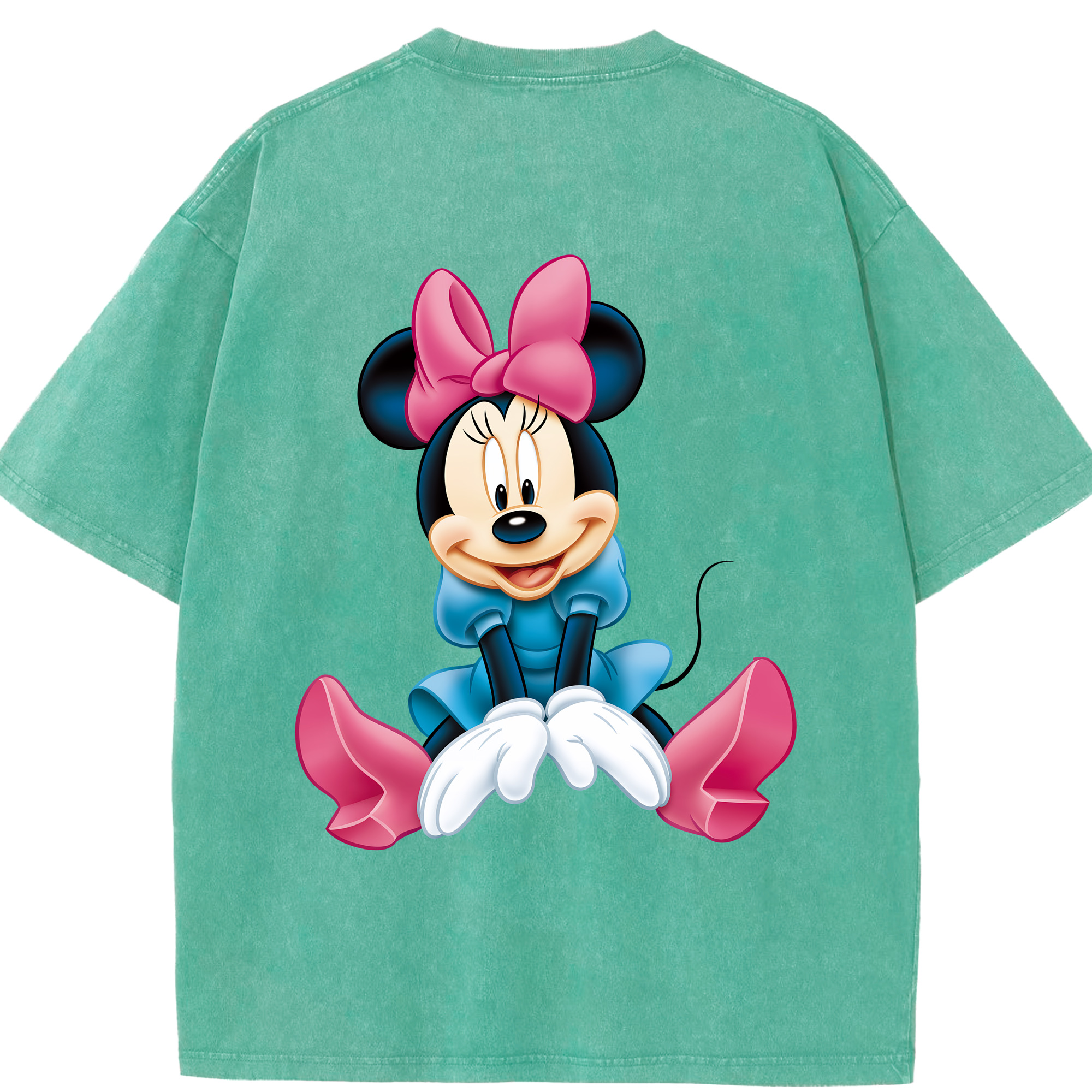 （画像用） ミッキーマウス Mickey Mouse 綿100% ヴィンテージ風 半袖Tシャツ（背面プリント）